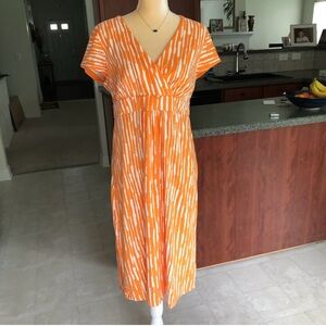 Boden Orange Jersey Dress - EUC - size 10 long